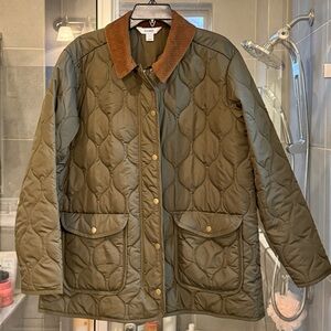 Old Navy Olive Quilted Barn Jacket